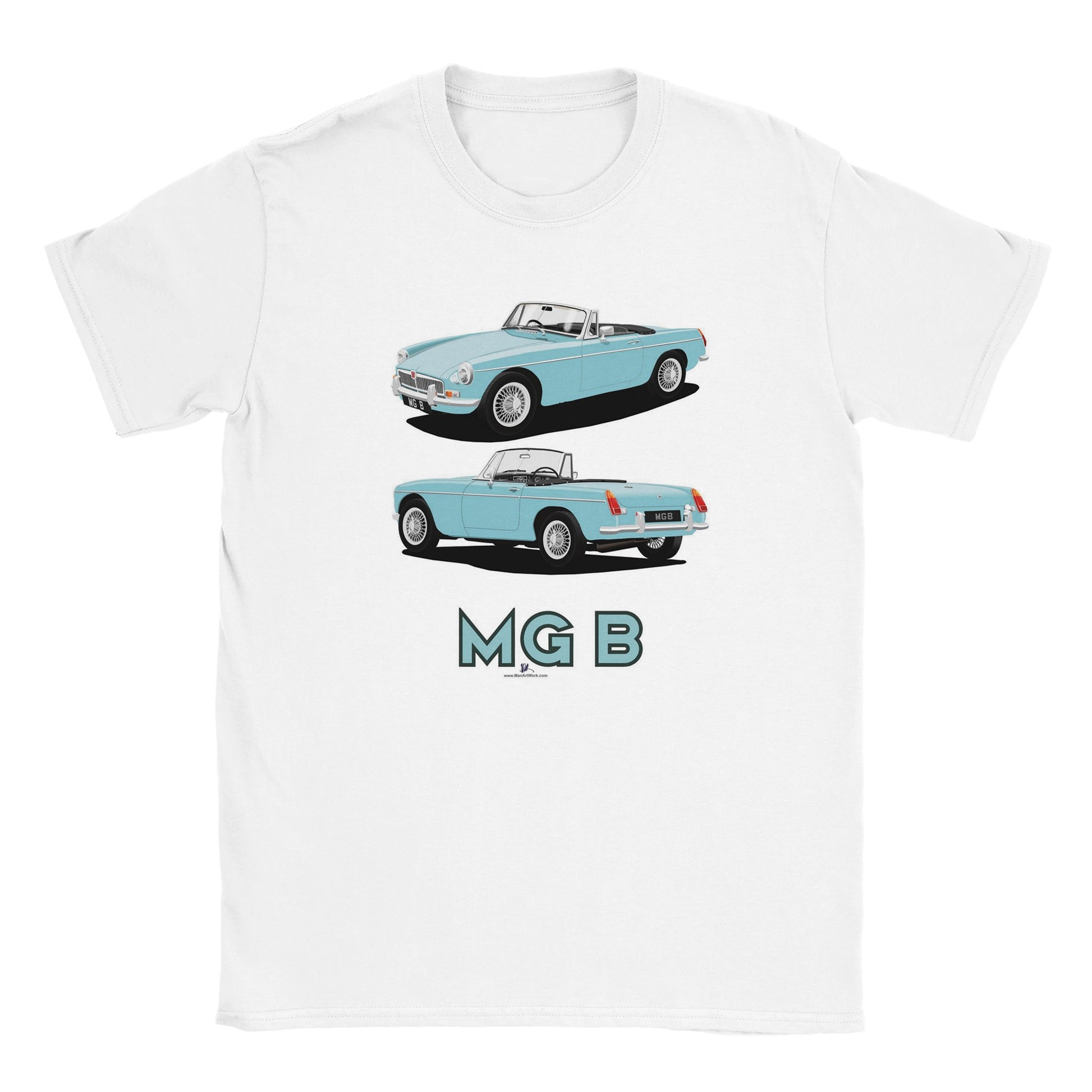MG B Roadster Mk1 in Blue Art T Shirt