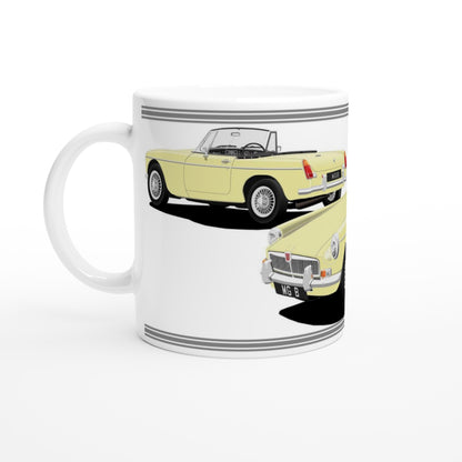 MG B Roadster Mk1 in Cream Art Mug