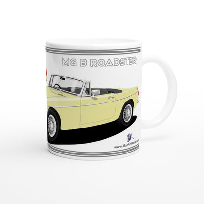 MG B Roadster Mk1 in Cream Art Mug