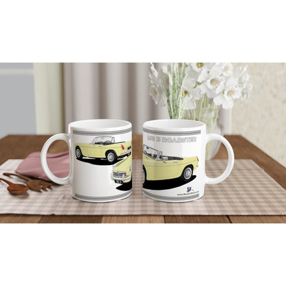 MG B Roadster Mk1 in Cream Art Mug