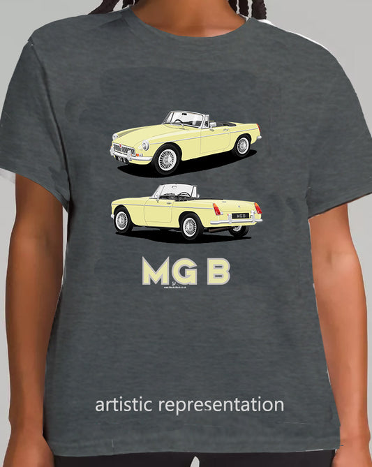 MG B Roadster Mk1 in Cream Art T Shirt
