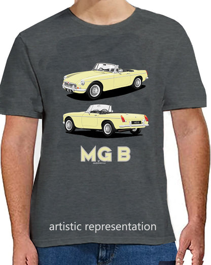 MG B Roadster Mk1 in Cream Art T Shirt