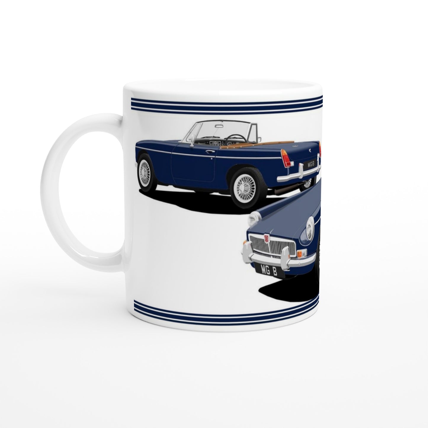 MG B Roadster Mk1 in Dark Blue Art Mug