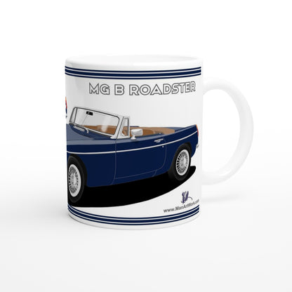 MG B Roadster Mk1 in Dark Blue Art Mug