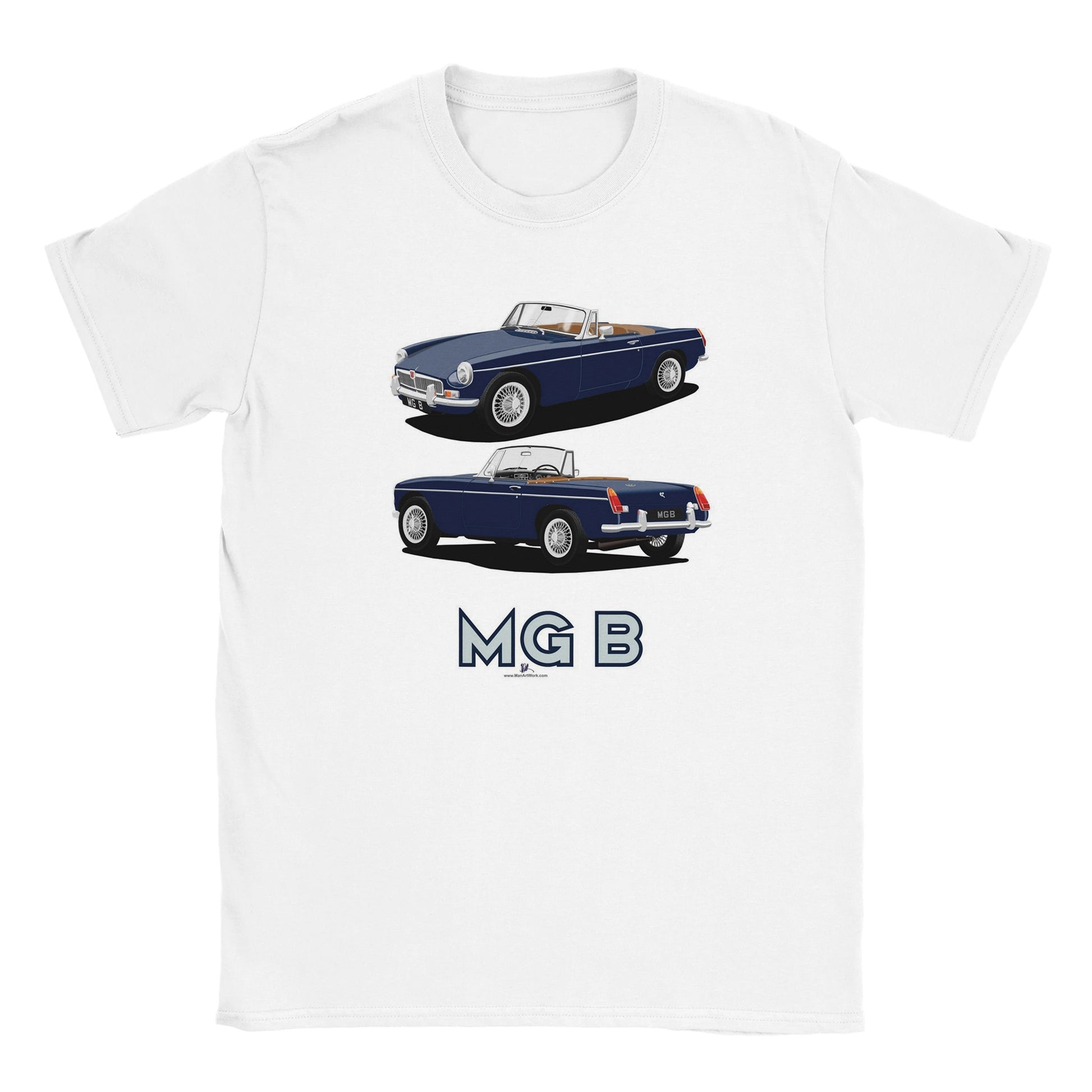 MG B Roadster Mk1 in Dark Blue Art T Shirt