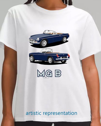 MG B Roadster Mk1 in Dark Blue Art T Shirt