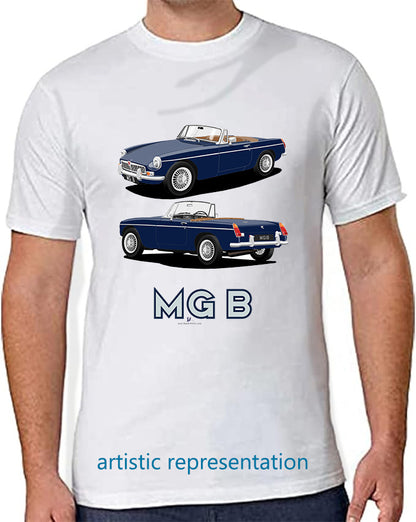 MG B Roadster Mk1 in Dark Blue Art T Shirt