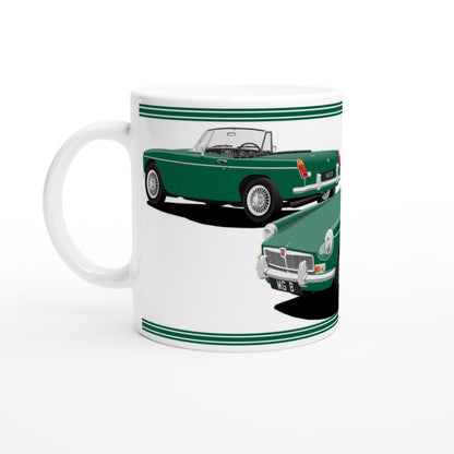 MG B Roadster Mk1 in Green Art Mug