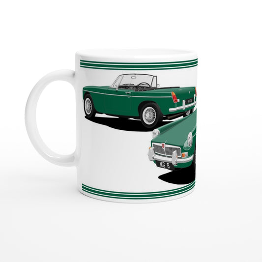 MG B Roadster Mk1 in Green Art Mug