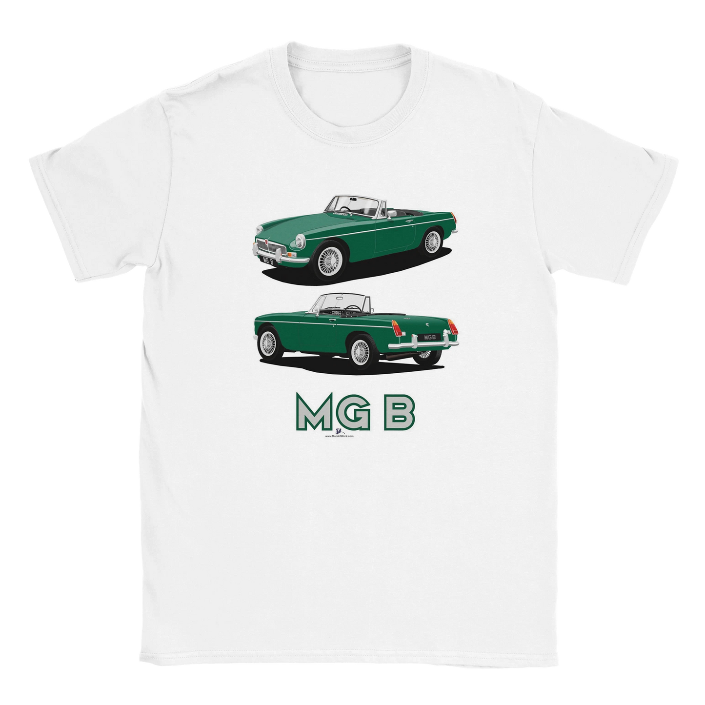 MG B Roadster Mk1 in Green Art T Shirt