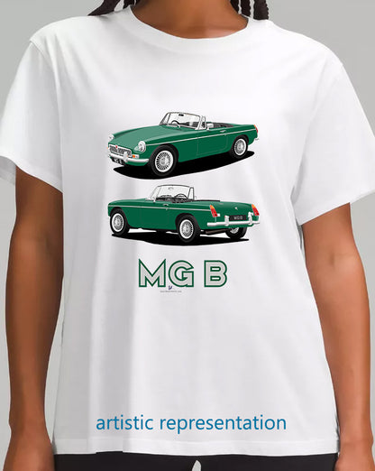 MG B Roadster Mk1 in Green Art T Shirt