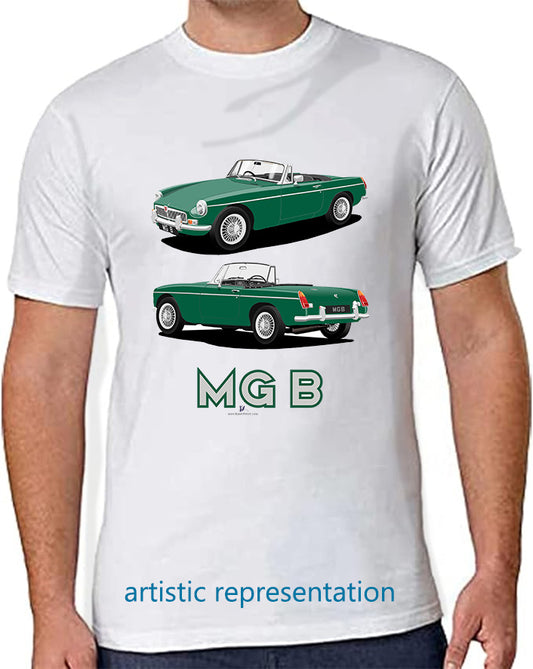 MG B Roadster Mk1 in Green Art T Shirt