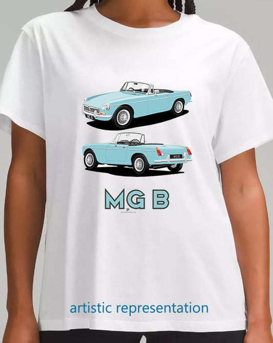 MG B Roadster Mk1 in Blue Art T Shirt