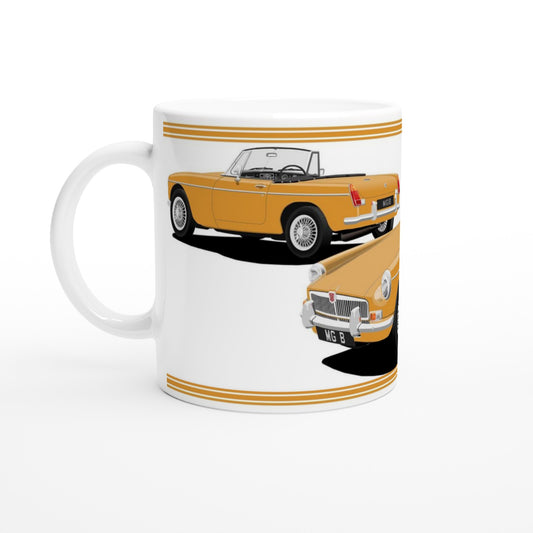 MG B Roadster Mk1 in Orange Art Mug