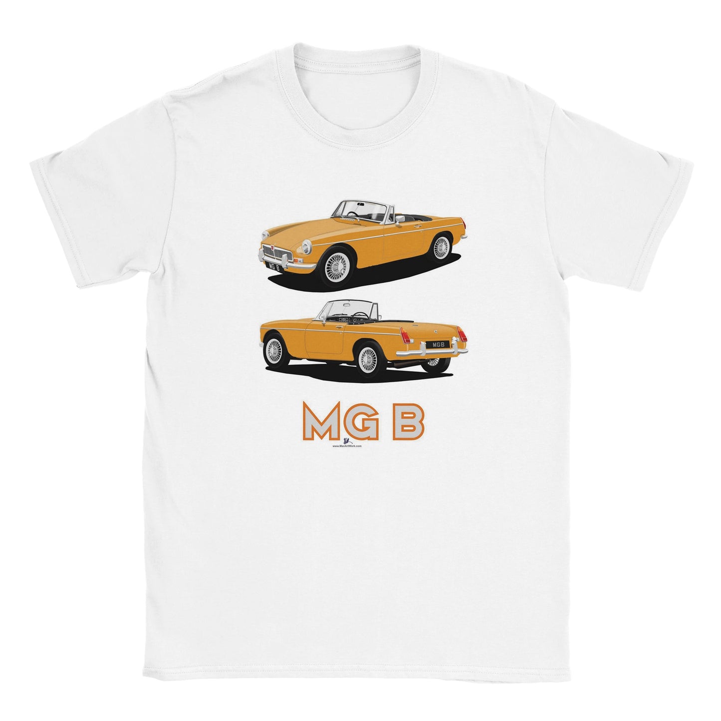 MG B Roadster Mk1 in Orange Art T Shirt