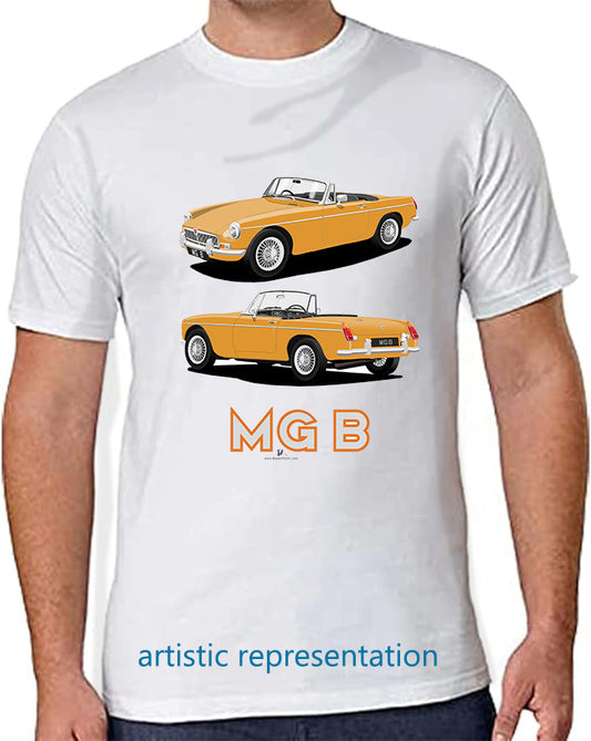 MG B Roadster Mk1 in Orange Art T Shirt