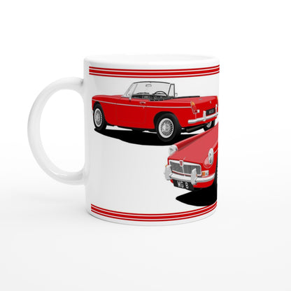 MG B Roadster Mk1 in Red Art Mug