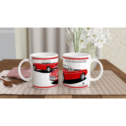 MG B Roadster Mk1 in Red Art Mug