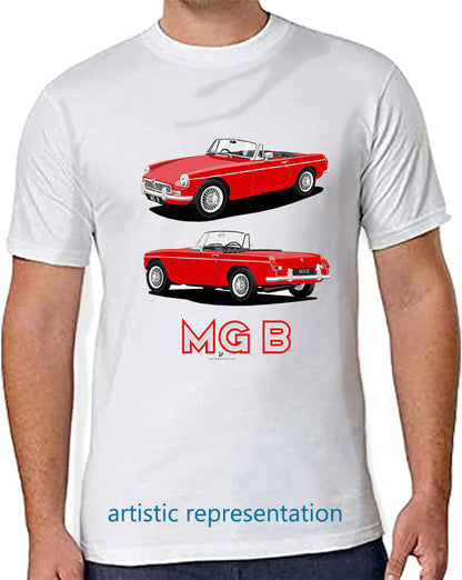 MG B Roadster Mk1 in Red Art T Shirt