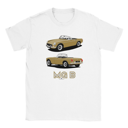 MG B Roadster Mk2 in Gold Art T Shirt
