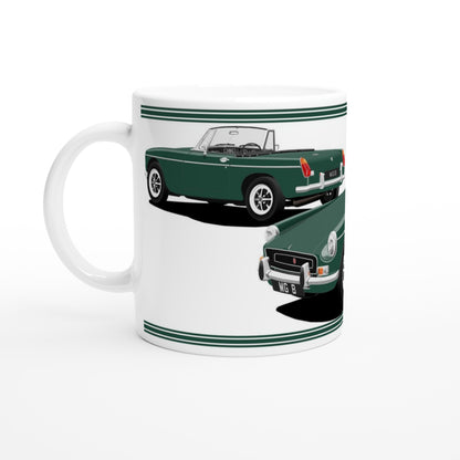 MG B Roadster Mk2 in Green Art Mug