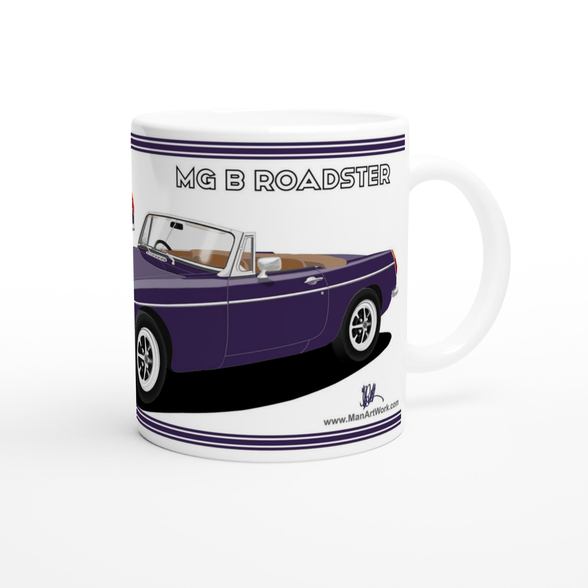 MG B Roadster Mk2 in Purple Art Mug
