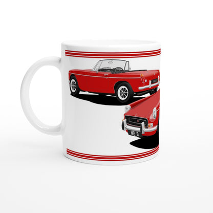 MG B Roadster Mk2 in Red Art Mug