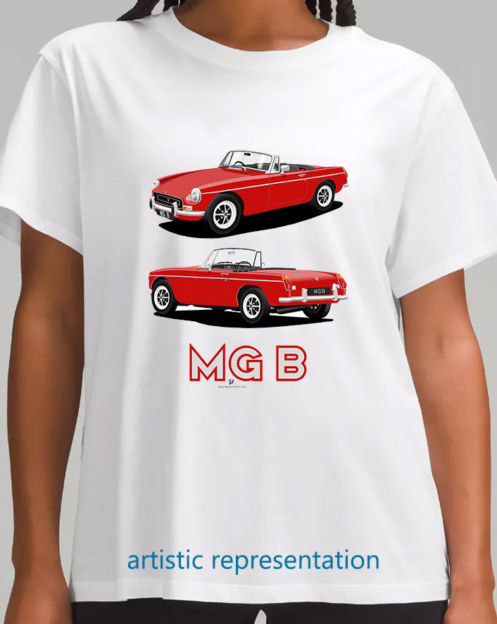 MG B Roadster Mk2 in Red Art T Shirt