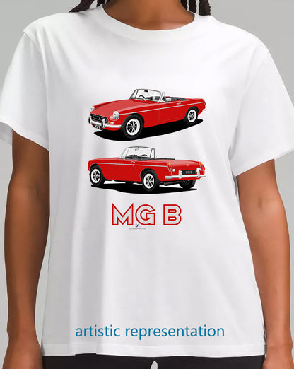 MG B Roadster Mk2 in Red Art T Shirt