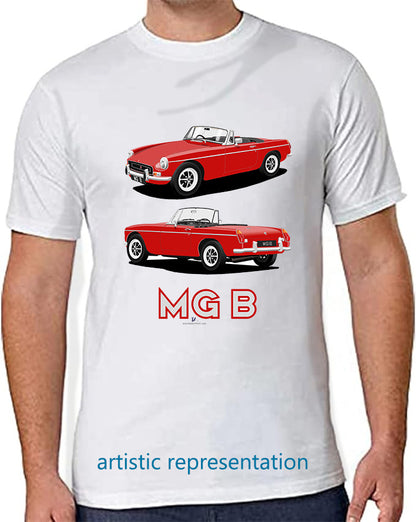 MG B Roadster Mk2 in Red Art T Shirt