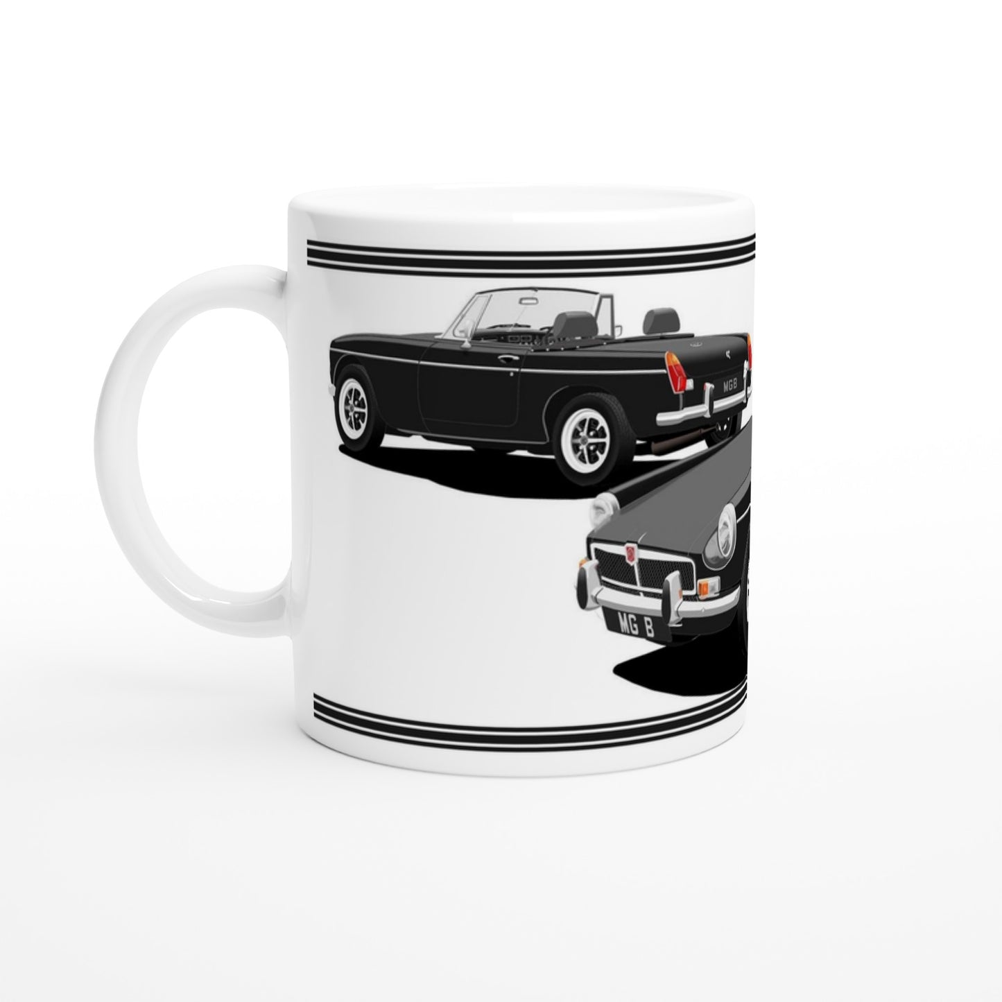 MG B Roadster Mk3 in Black Art Mug