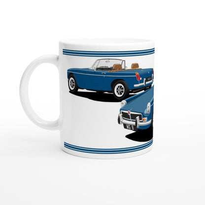 MG B Roadster Mk3 in Blue Art Mug