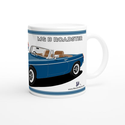 MG B Roadster Mk3 in Blue Art Mug