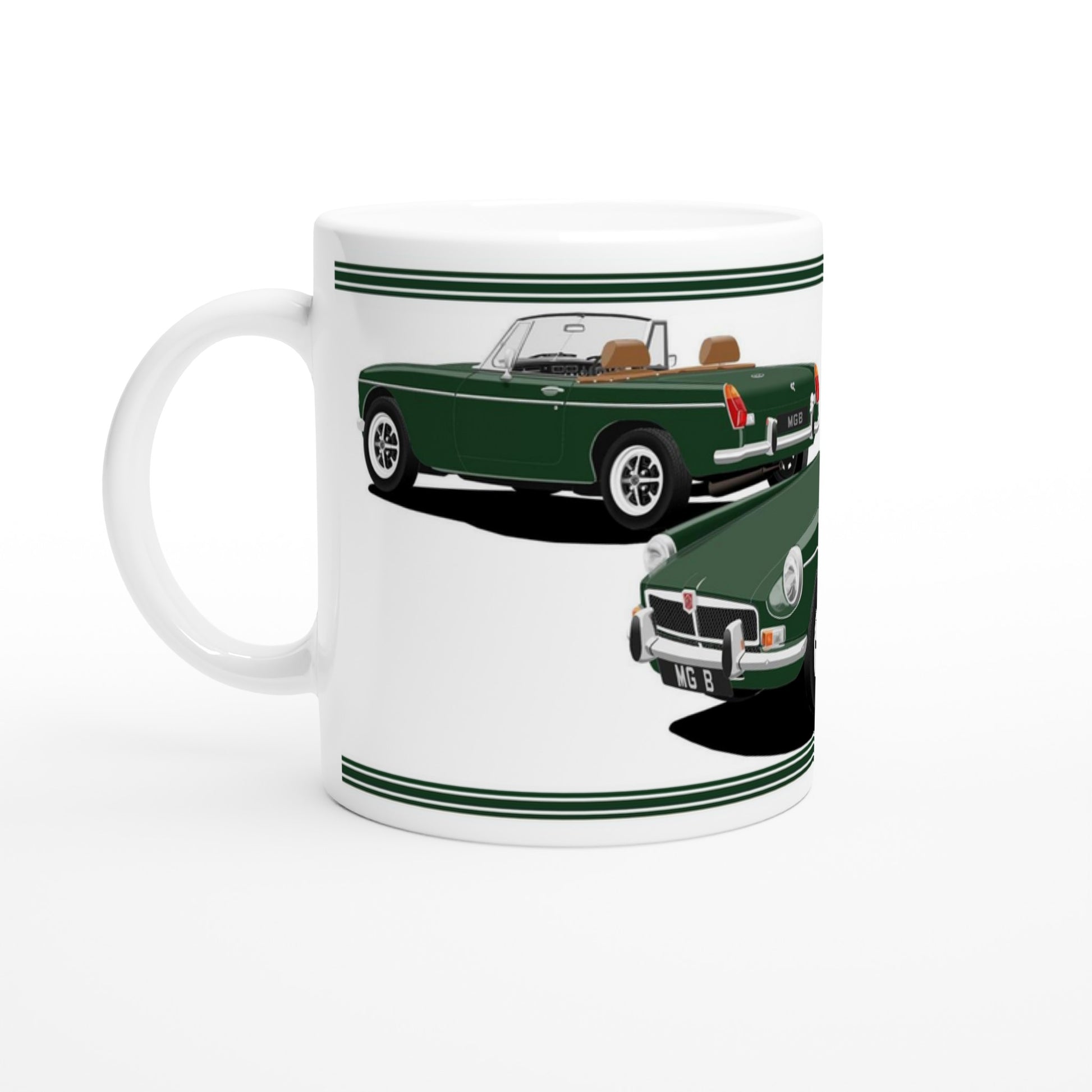MG B Roadster Mk3 in Green Art Mug