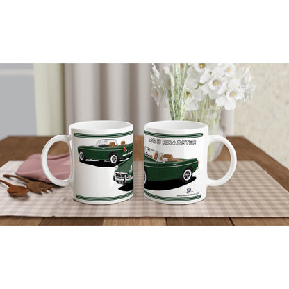 MG B Roadster Mk3 in Green Art Mug