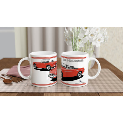 MG B Roadster Mk3 in Orange Art Mug