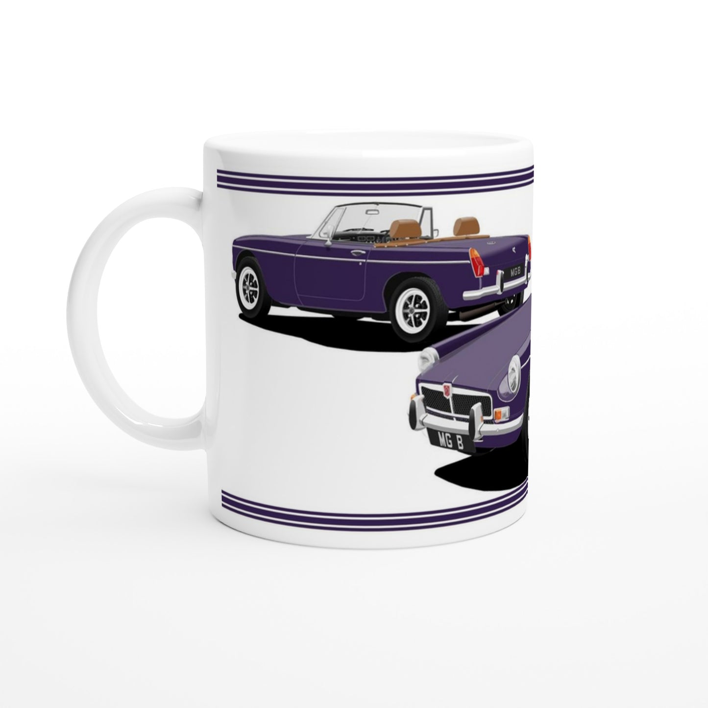MG B Roadster Mk3 in Purple Art Mug