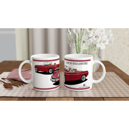 MG B Roadster Mk3 in Red Art Mug