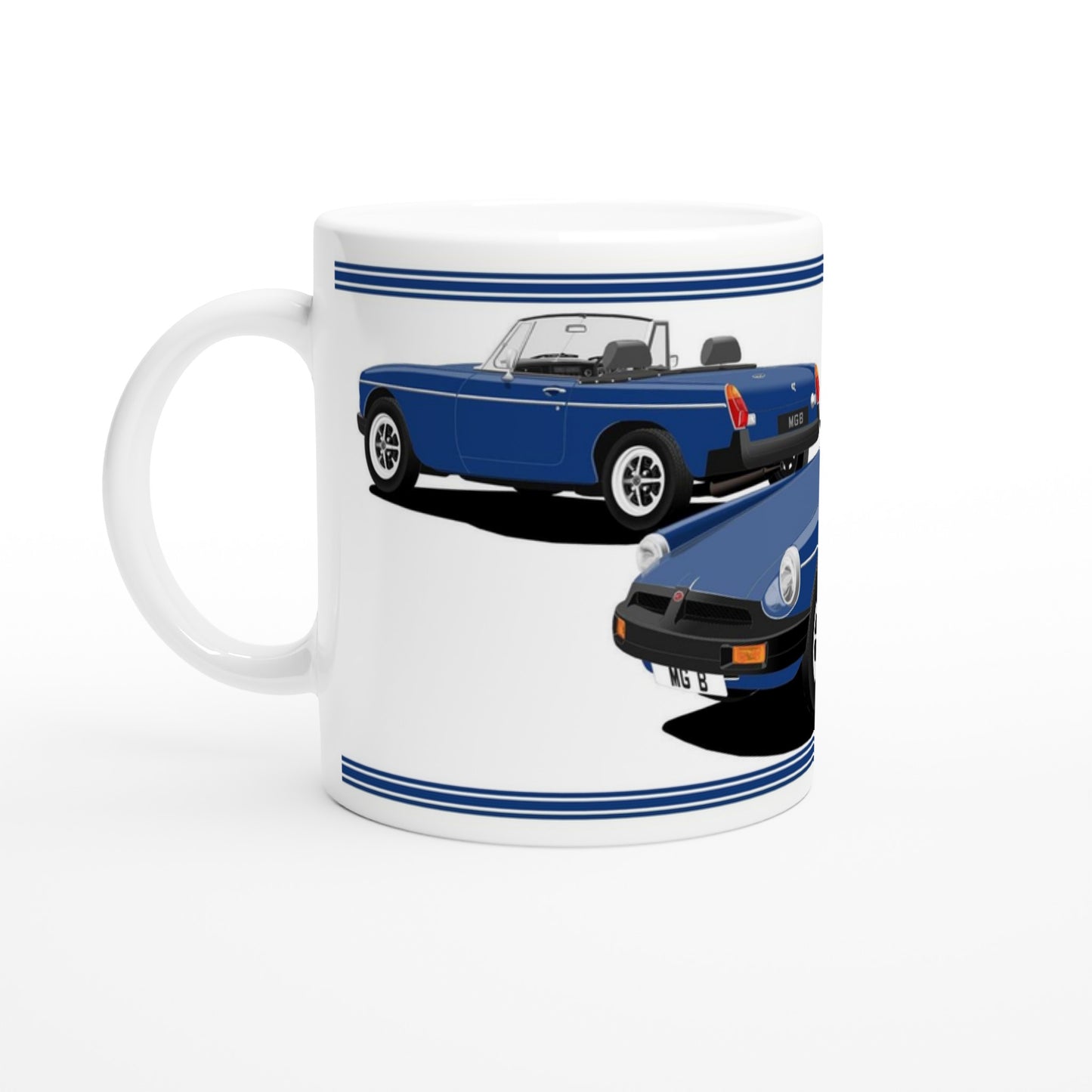 MG B Roadster Mk4 in Dark-Blue Art Mug