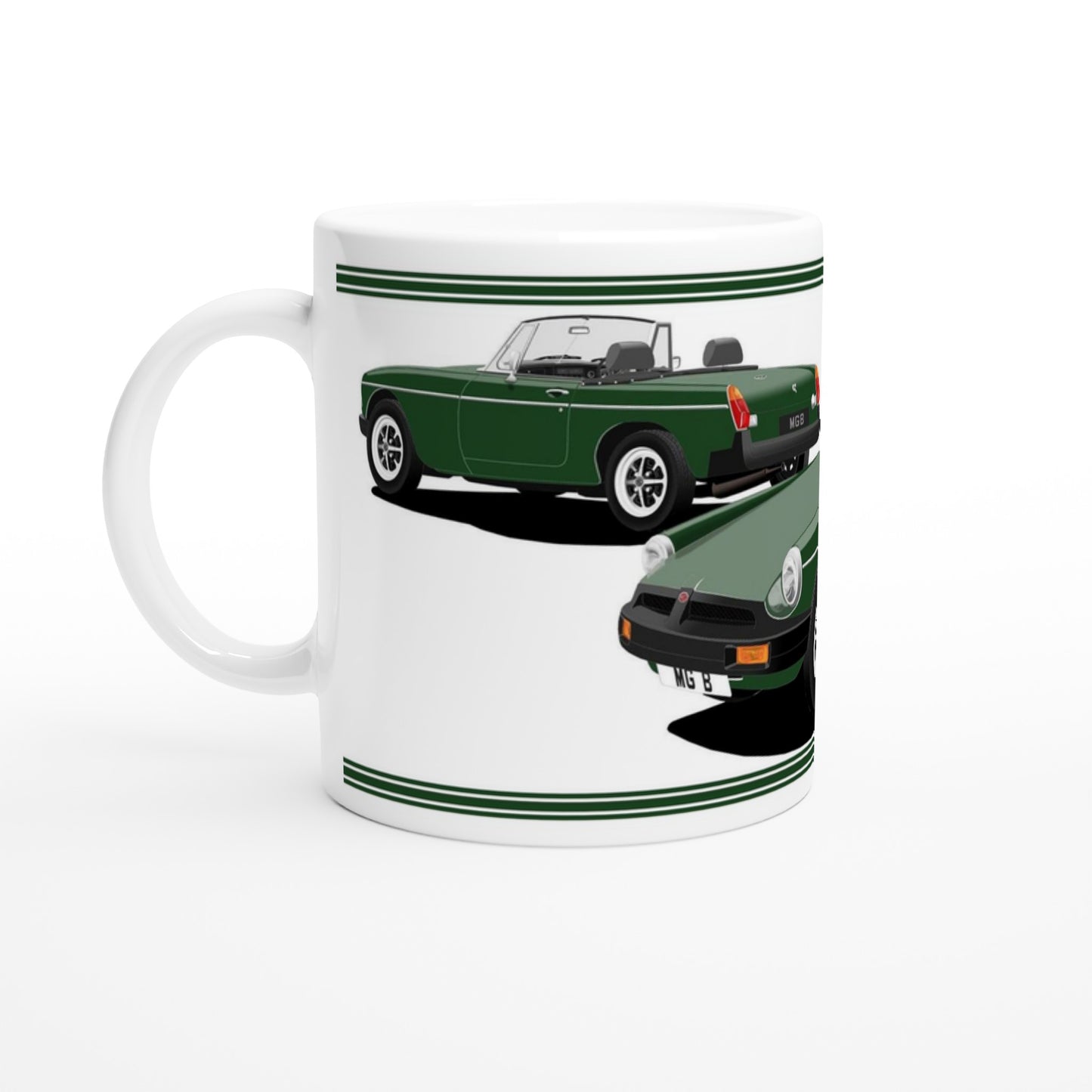 MG B Roadster Mk4 in Dark-Green Art Mug