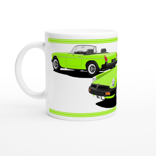 MG B Roadster Mk4 in Green Art Mug