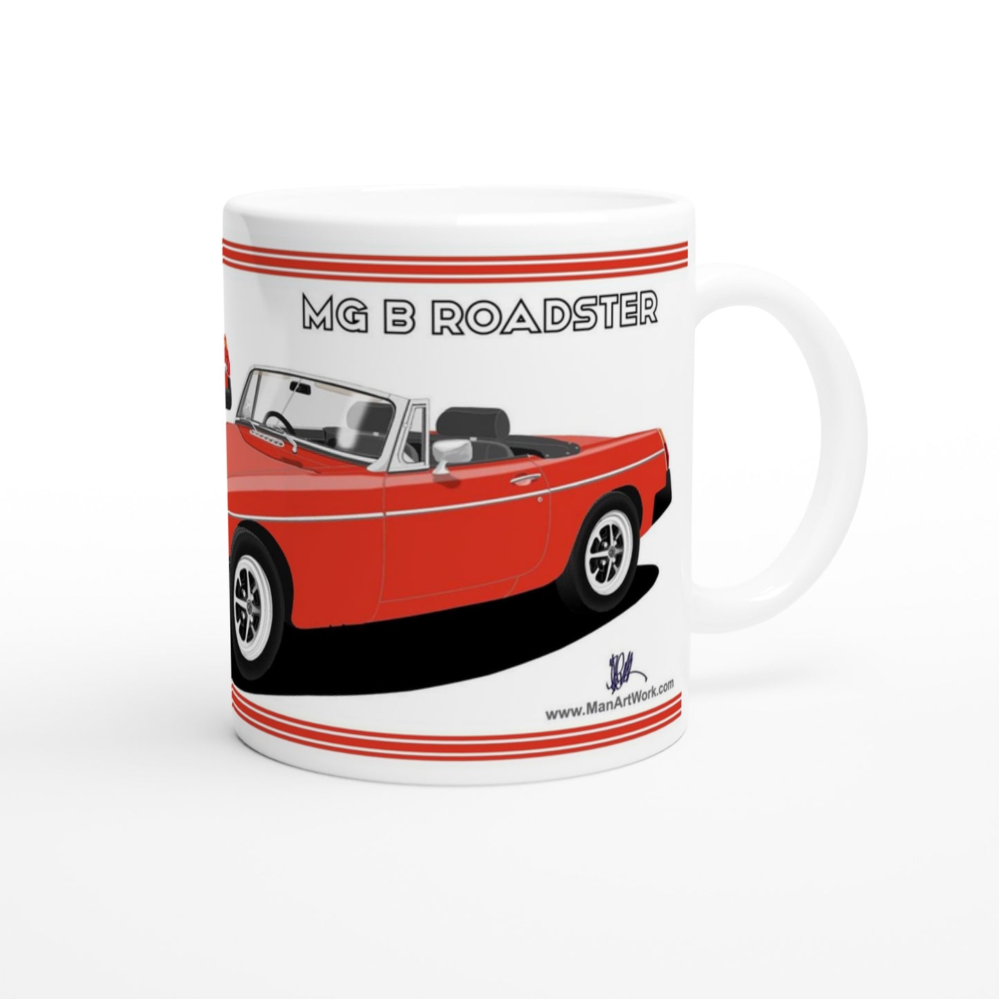 MG B Roadster Mk4 in Red Art Mug