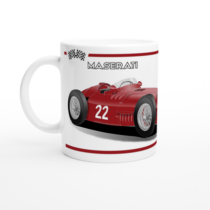 Maserati 250F 1954 F1 Motor Racing Art Mug