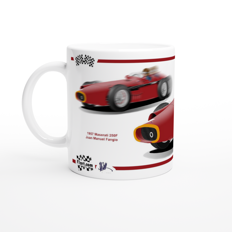 Maserati 250F 1957 F1 Motor Racing Art Mug