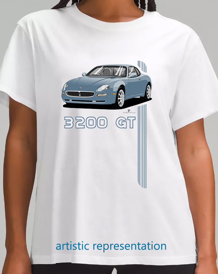 Maserati 3200 GT 10 Spokes in Light Blue Art T Shirt