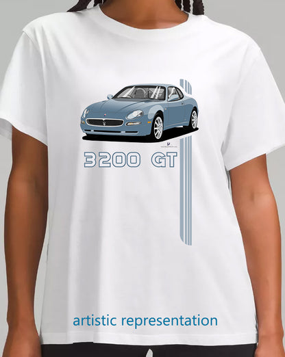 Maserati 3200 GT 10 Spokes in Light Blue Art T Shirt