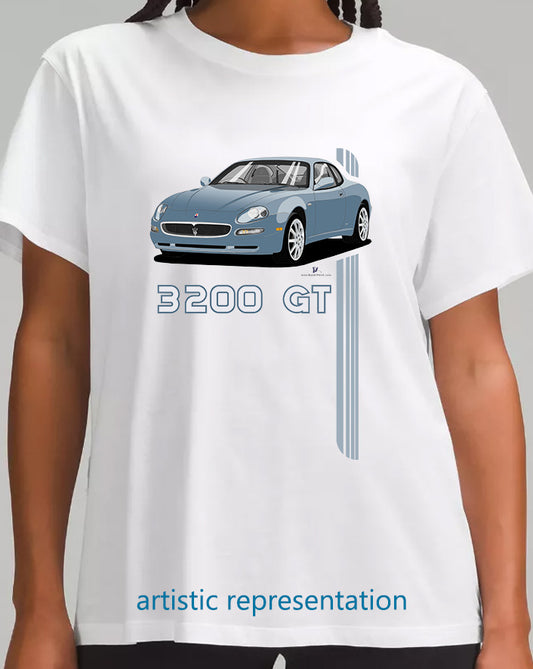 Maserati 3200 GT 10 Spokes in Light Blue Art T Shirt