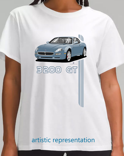 Maserati 3200 GT 7 Spokes in Light Blue Art T Shirt