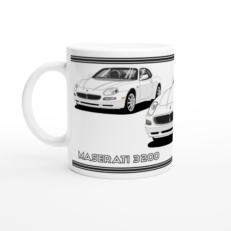 Maserati 3200 GT - 10 Spokes Mug in White