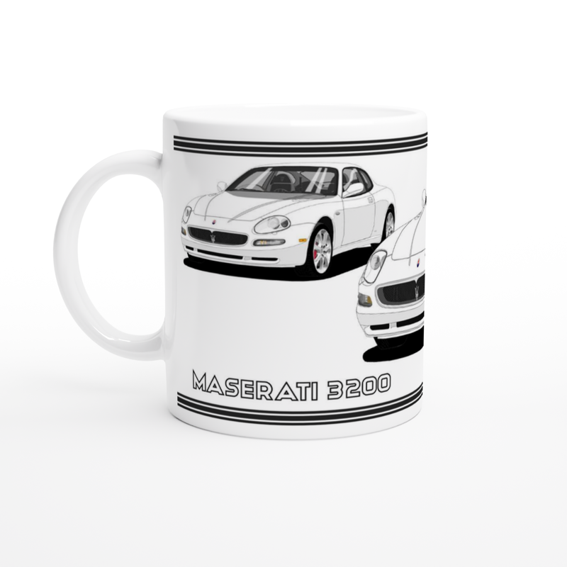 Maserati 3200 GT - 7 Spokes Mug in White
